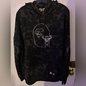 Black BAPE x Inter Miami CF Camo Pullover Hoodie